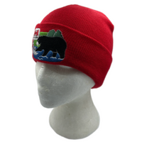 Toque Bear Ski Beanie Hat Canada Canadian Flag Maple Leaf Winter Hats