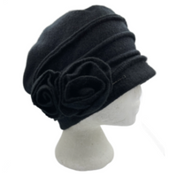 Women's Vintage Gatsby Style Wool Bucket Cloche Beanies Beret Winter Wool Hat