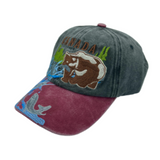 Canada Bear Fishing Embroidered Baseball Hat Cap Hats