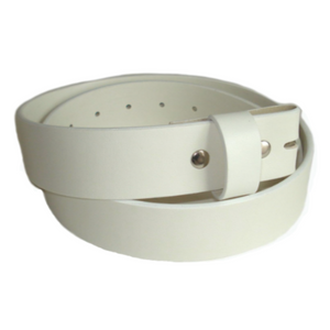 Ceintures Unisexe Snap-On Ceinture en cuir blanc véritable Taille Petite 34/36