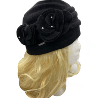 Women's Vintage Gatsby Style Wool Bucket Cloche Beanies Beret Winter Hats