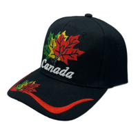 Embroidered Colourful Maple Leaf Canada Baseball Cap Sun Trucker Hat