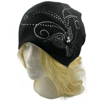 Fashion Winter Beanie Hat Rhinestone Bling Cuff Knit Ski Cap Hats