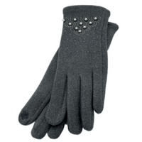 Women's Touchscreen Winter Fashion Studded Gloves