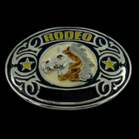 Boucle de ceinture de cheval de Rodeo Pony Cowboys Cowgirls