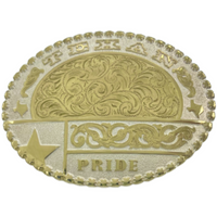 Boucle de ceinture florale occidentale de fierté texane