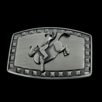 Boucle de ceinture cloutée Western Cowboy Rodeo Bull Rider Rancher