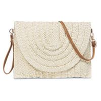 Women Straw Clutch Bag Summer Beach Woven Crossbody Shoulder Bags