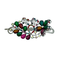 Colorful Rhinestones Crystal Hair Barrettes Metal Hair Claws Clip