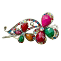 Colorful Rhinestones Crystal Hair Barrettes Metal Hair Claws Clip