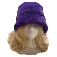 Faux Fur Bucket Fuzzy Plush Women's Winter Hat