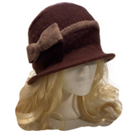 Women's Gatsby Winter 100% Wool Cap Beret Beanie Cloche Church Hat