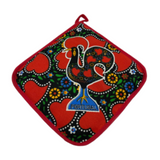 100% Cotton Galo de Barcelos Portuguese Portugal Oven Kitchen Glove Mitt Set