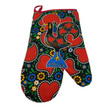 100% Cotton Galo de Barcelos Portuguese Portugal Oven Kitchen Glove Mitt Set