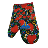 100% Cotton Galo de Barcelos Portuguese Portugal Oven Kitchen Glove Mitt Set