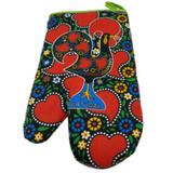 100% Cotton Galo de Barcelos Portuguese Portugal Oven Kitchen Glove Mitt Set