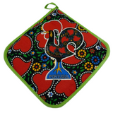 100% Cotton Galo de Barcelos Portuguese Portugal Oven Kitchen Glove Mitt Set