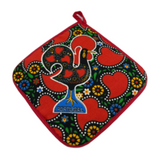 100% Cotton Galo de Barcelos Portuguese Portugal Oven Kitchen Glove Mitt Set
