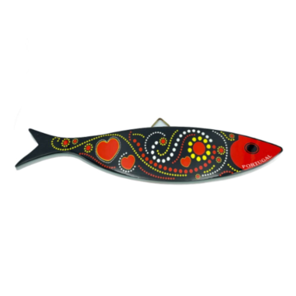 Sardine Sardinha Ceramica Made Portugal Wall Hanging Cork Back