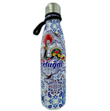 Stainless Steel Galo de Barcelos Portugal Portuguese Tiles Souvenir Water Bottle