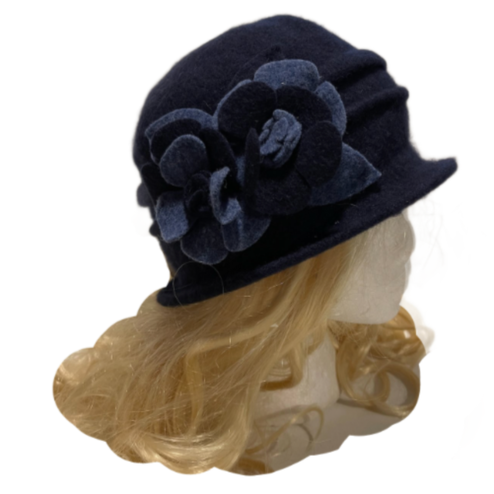 Women's Vintage Gatsby Style Wool Bucket Cloche Winter Fashion Hat