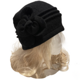 Women's Vintage Gatsby Style Wool Bucket Cloche Beanies Beret Winter Wool Hat