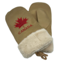 Unisex Canada Red Mapleleaf Flag Mittens Warm Winter Mitts