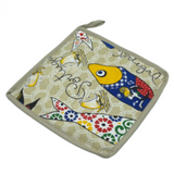 100% Cotton Traditional Portuguese Symbols Oven Kitchen Mitt Set of 2