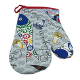 100% Cotton Traditional Portuguese Symbols Oven Kitchen Mitts Set of 2
