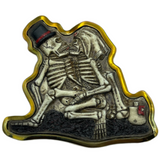 Crânes s'embrassant boucle de ceinture jusqu'à ce que la mort nous sépare crâne squelettes boucles ceintures