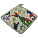 100% Cotton Traditional Portuguese Sardines Symbols Oven Kitchen Mitt Set of 2
