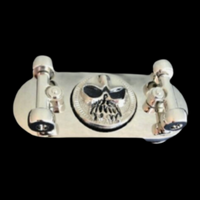 Skull Spinner Skater Skateboard Belt Buckle Rotating Wheels Outdoor Sports New