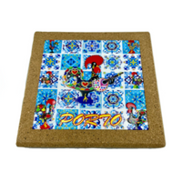 Portuguese Porto Cork & Ceramic Tiles Heat Trivet Portugal Design Souvenir
