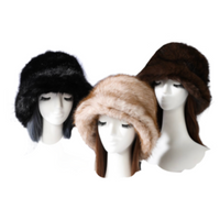 Chapeaux d'hiver surdimensionnés en fausse fourrure pour femmes