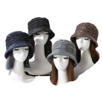 Chapeau seau matelassé pour femmes, doux et chaud, casquette pliable et écrasable, nouveau