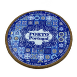 Traditional Blue Tile Azulejo Ceramic Coasters with Cork Bottom Set of 6