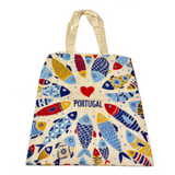 Sardinhas Sardine Portugal Portuguese Souvenir Double Sided Tote Bag 100% Cotton