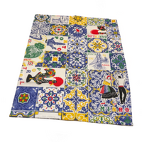 100% Cotton Dish Cloth Portuguese Azulejo Design Traditional Motifs