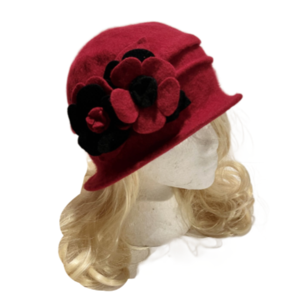 Women's Vintage Gatsby Style Wool Bucket Cloche Beanies Beret Winter Fashion Hat