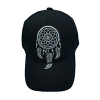 Attrape-rêves indien rouge avec chapeau à plumes