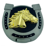 Horse Head Horseshoes Western Rodeo Cowboy Belt Buckle Boucle De Ceintures