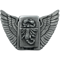 Belt Buckle Lighter Combo Scorpion with Eagle Wings REMOVABLE Fits 1.5