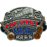 Boucle de ceinture amour musique country Banjo guitare musicien boucles de ceintures occidentales