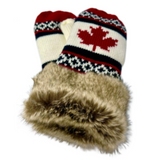 Mitaines Drapeau Canada Feuille d'érable rouge Gants d'hiver de style esquimau