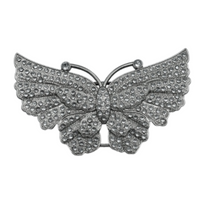 Boucle de ceinture papillon en strass, ceintures à boucles larges pour femmes