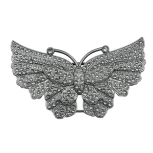 Boucle de ceinture papillon en strass, ceintures à boucles larges pour femmes