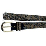 Diamante Shiny Bling Women's Fashion Leopard Print Belt