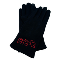 Winter Women's Fashion Gloves Red Mapleleaf Maple Leaf