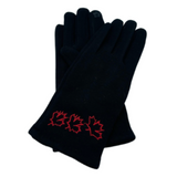 Winter Women's Fashion Gloves Red Mapleleaf Maple Leaf