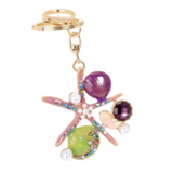 Crystal Starfish Keychains  Key Chain Ocean Theme Pendant Charms Accessories